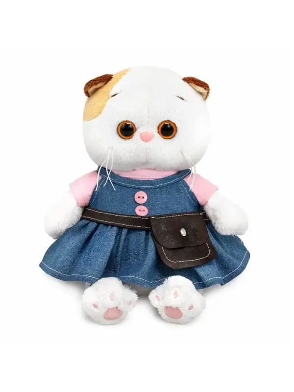 Мягкая игрушка &laquo;Кошечка Ли-Ли baby в сарафане деним&raquo;, 20 см