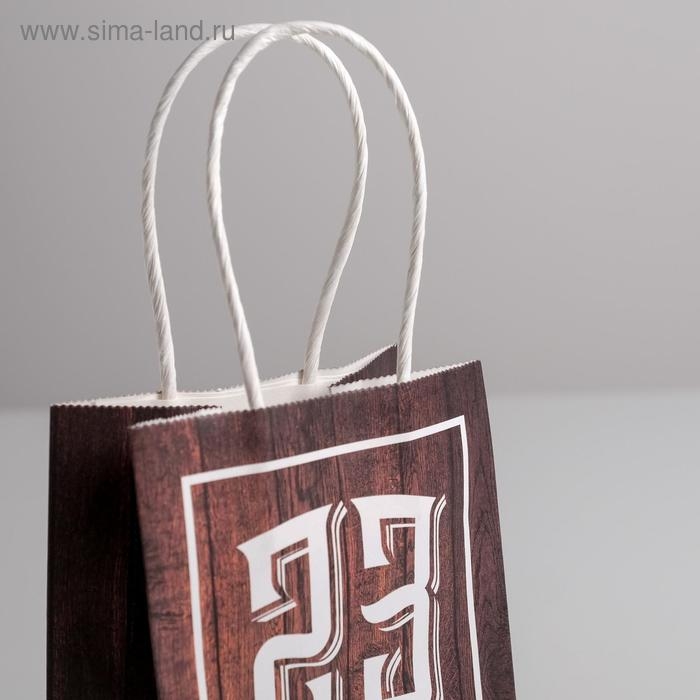 Пакет подарочный крафт, упаковка, «С 23 февраля», 12 х 21 х 9 см Пакет подарочный крафт, упаковка, «С 23 февраля», 12 х 21 х 9 см