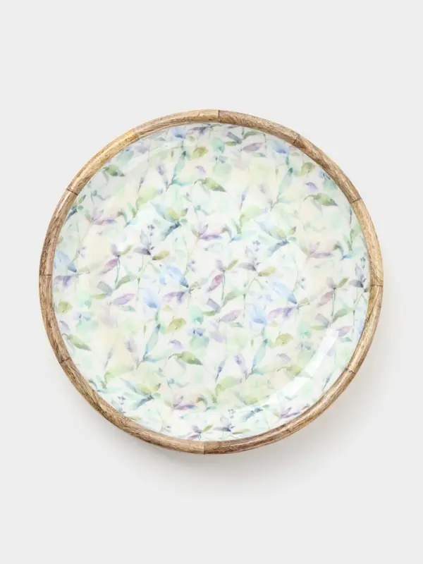 Блюдо &laquo;Оттенки сирени&raquo;, 25&times;25&times;4.5 см, дерево манго
