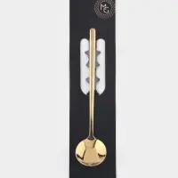 Ложка чайная Magistro Desire, длина 13 см, нержавеющая сталь, золотистая