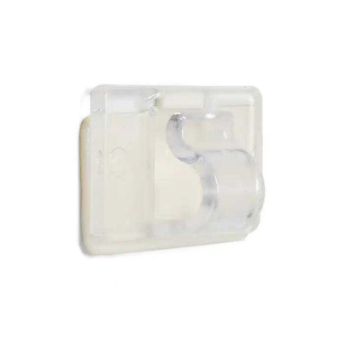 Держатель самоклеящийся для проводов и гирлянд ТУНДРА krep, прозрачный, 8 шт.