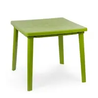 Стол квадратный, 80&times;80&times;74 см, пластиковый, зелёный