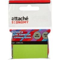 Стикеры  с клеев.краем 38x51 мм,100 лист неоновый зеленый