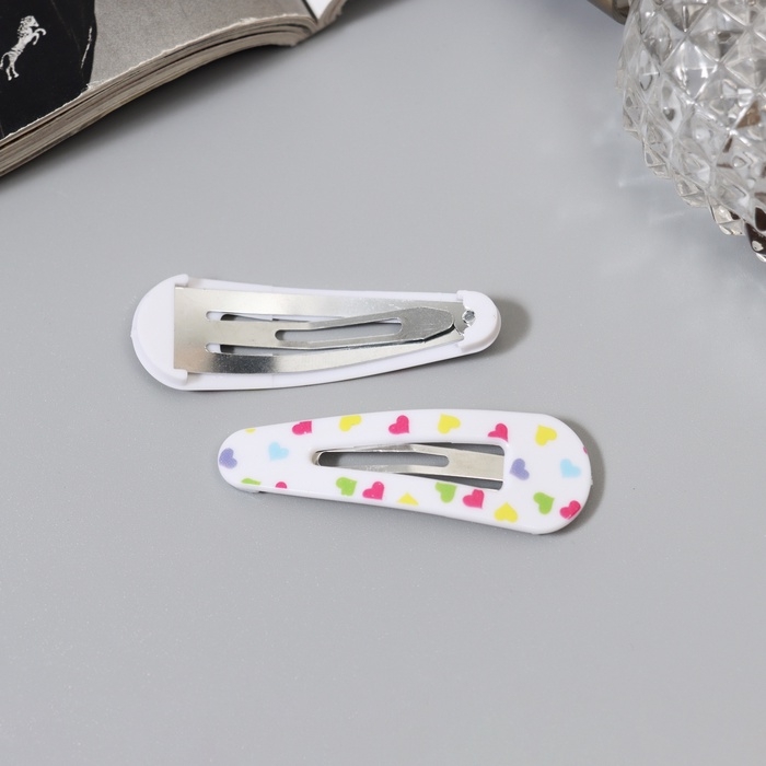 Невидимка для волос  Невидимка для волос "Глория" (набор 4 шт) сердца, 5 см