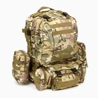 Рюкзак тактический туристический Storm tactic, 50 л, с карманами, расцветка мультикам, бежевый