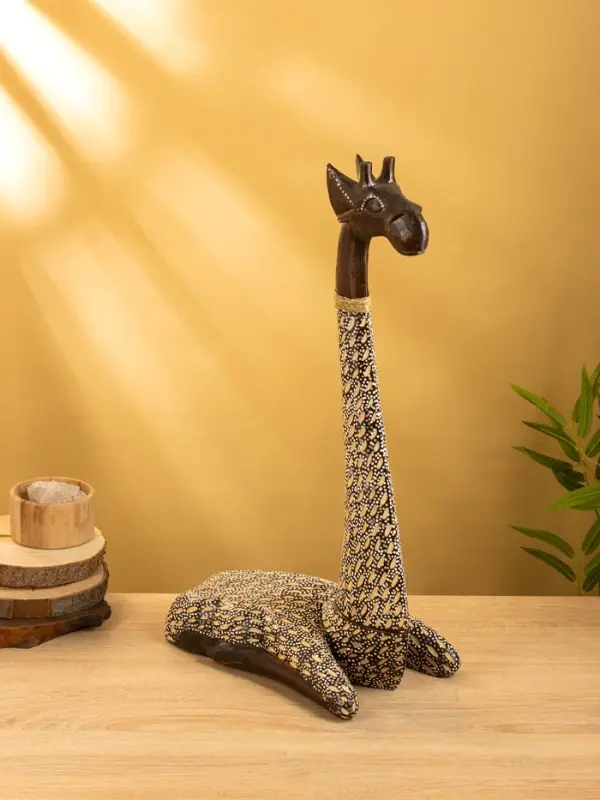 Сувенир Сувенир "Жираф" дерево 28х17х60 см, цв. бежево-коричневый