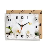 Часы настенные интерьерные &laquo;Спа. Белые орхидеи&raquo;, 20&times;26 см
