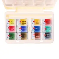 Акварель художественная в кюветах, 12 цветов &times; 2.5 мл, ЗХК &laquo;Белые ночи&raquo;, пластиковая палитра