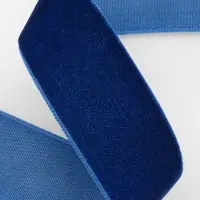 Лента бархатная, 25 мм, 18&plusmn;1 м, синяя №47