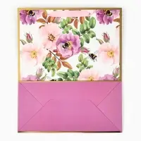 Пакет подарочный, упаковка, &laquo;Нежные цветы&raquo;, 30.5&times;25&times;12.5 см