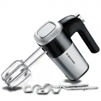 Миксер BRAYER 1302BR, ручной, 800 Вт, 5 скоростей, 2 насадки, чёрно-серый