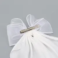 Бант для волос на заколке с лентами, белый, Принцессы Бант для волос на заколке с лентами, белый, Принцессы