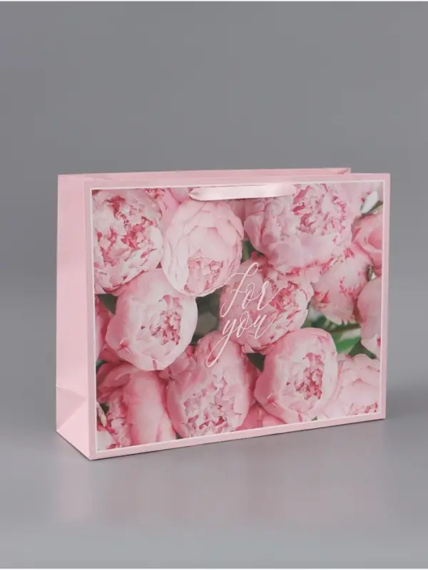 Пакет подарочный ламинированный, упаковка, For you, L 40&times;31&times;11.5 см