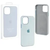 Чехол iPh 12/12 Pro Silicon Case 100% ORG Cloud Blue (MagSafe + анимация NFC) c LOGO