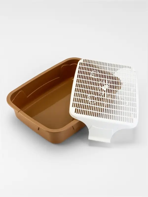 Туалет с сеткой, 44&times;33&times;11.5 см, бежевый, белый