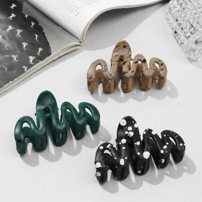 Крабик для волос «Флоранс», волна, 7 см, МИКС Крабик для волос «Флоранс», волна, 7 см, МИКС