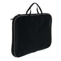 Папка с ручками текстильная А4, 350&times;270&times;20 мм, Calligrata &laquo;Офис&raquo;, нейлон 600D, двуцветный кант, чёрная