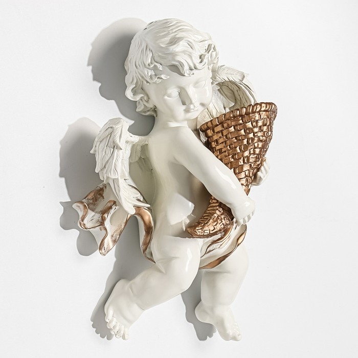 Декор настенный-ваза Декор настенный-ваза "Ангел с рожком", 39 x 28 см, правый