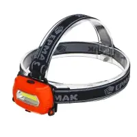 Фонарь налобный тм ЕРМАК, 1 COB, 200мАч, USB, 8х4см, пластик, 3 режима