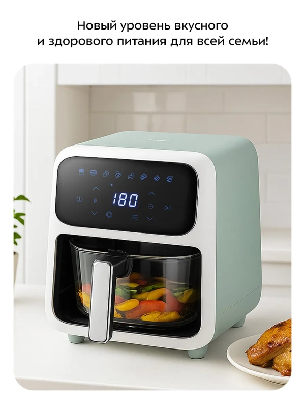 Аэрогриль электрический КТ-8147 - 4 л - 1800 Вт