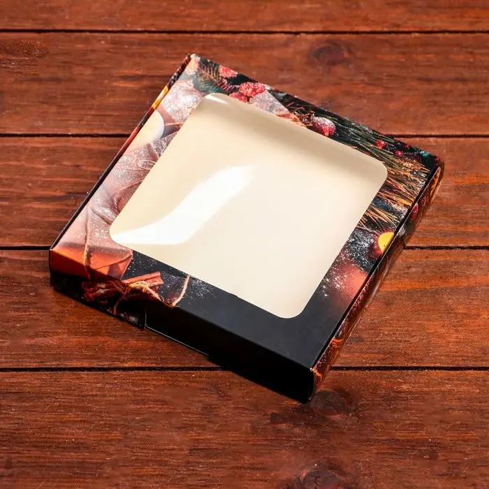 Коробка самосборная «Новогодние подарки», 16×16×3 см