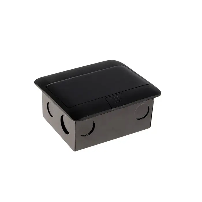 Розетка выдвижная, 16 А, двухместная, чёрная