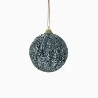 Ёлочные игрушки &laquo;Ксавье&raquo; ассорти, шары новогодние, d=8 см, набор 3 шт., бело-синий