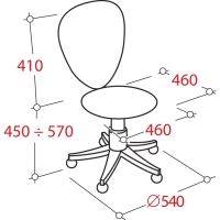 Кресло UP_Астек б/п ПВМ С-11, ткань черный (Астек)