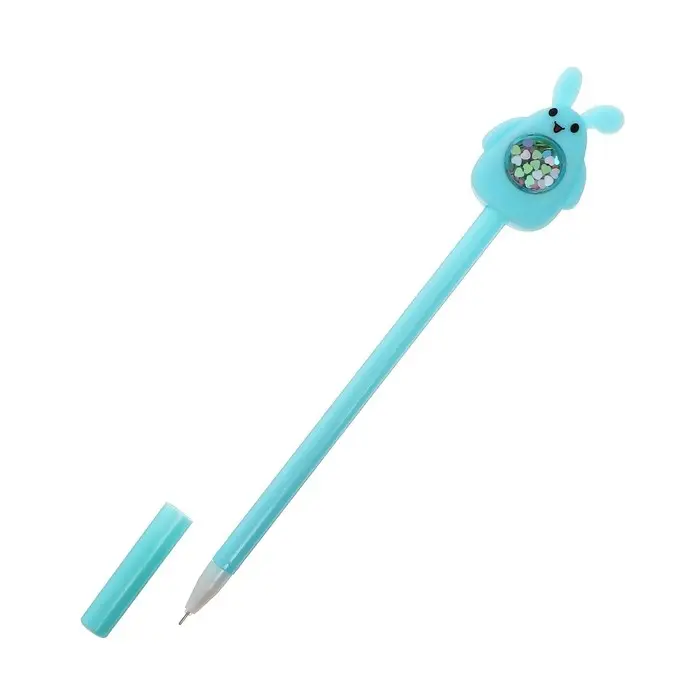 Ручка - прикол гелевая Calligrata «Блеск-Зайчик», МИКС Ручка - прикол гелевая Calligrata «Блеск-Зайчик», МИКС