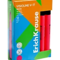 Маркер текстовыделитель ErichKrause Visioline V-17, 0.6-4.5 мм, чернила на водной основе, розовый
