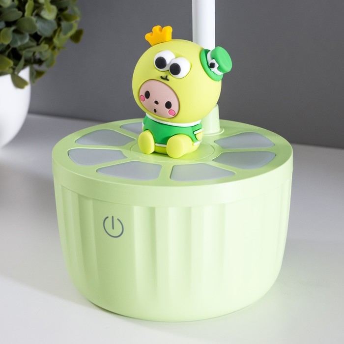 Лампа настольная  Лампа настольная "Мини лягушенок" LED 3 режима 6,4Вт USB салатовый 10х10х37,5 см RISALUX