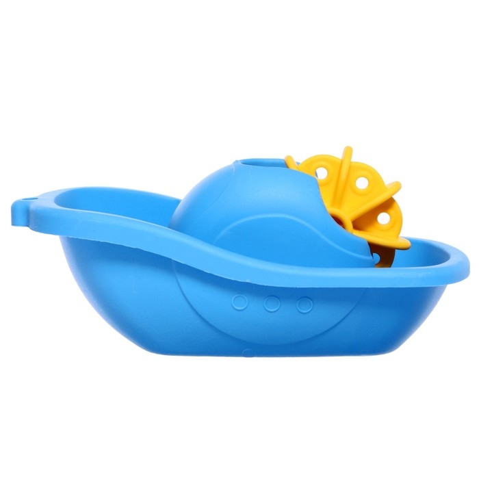 Мягкий катерок, с вертушкой, цвет голубой Мягкий катерок, с вертушкой, цвет голубой