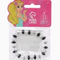 Браслет детский &laquo;Выбражулька. Ундина&raquo;, d=6 см, черный, белый