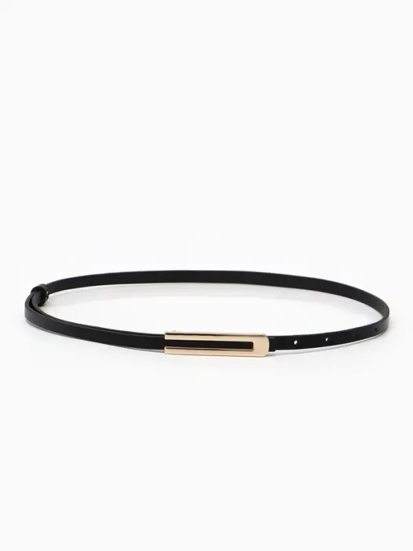 Ремень женский, 0.8&times;110 см, гвоздик, золотистая пряжка, чёрный