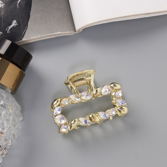 Краб для волос Краб для волос "Кэли" прямой, 5 см, золото