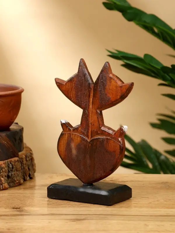 Сувенир Сувенир "Кошачья парочка" дерево 8х5х15 см, цв. коричневый