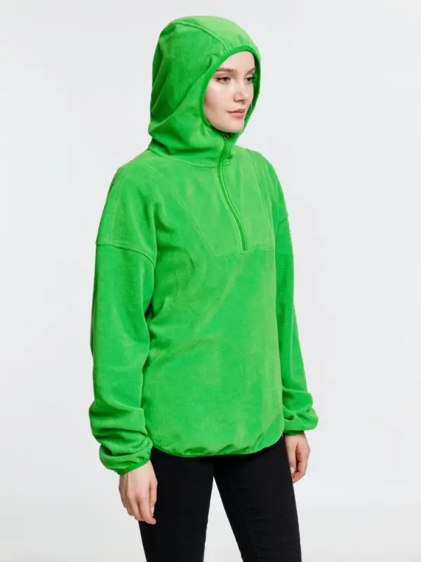 Анорак флисовый унисекс Fliska, зеленое яблоко, размер XS/S Анорак флисовый унисекс Fliska, зеленое яблоко, размер XS/S