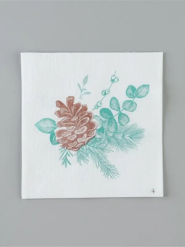 Салфетки новогодние бумажные &laquo;Хвойная&raquo;, 24&times;24, 1 слой, 50 шт.