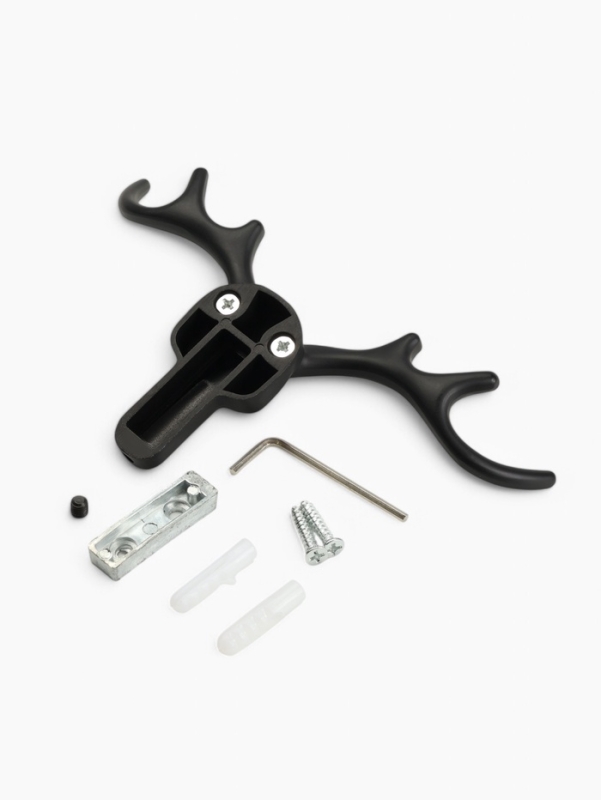 Крючок мебельный CAPPIO  Крючок мебельный CAPPIO "Олень", двухрожковый, цвет черный