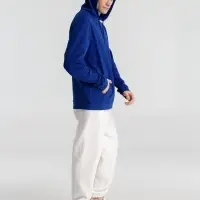 Толстовка с капюшоном унисекс Hoodie, ярко-синяя, размер XS