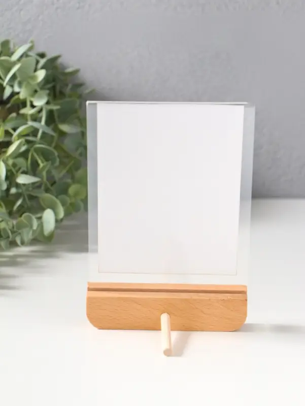 Фоторамка дерево 10х15 см "Синие цветы на белом" 2х10,5х17 см