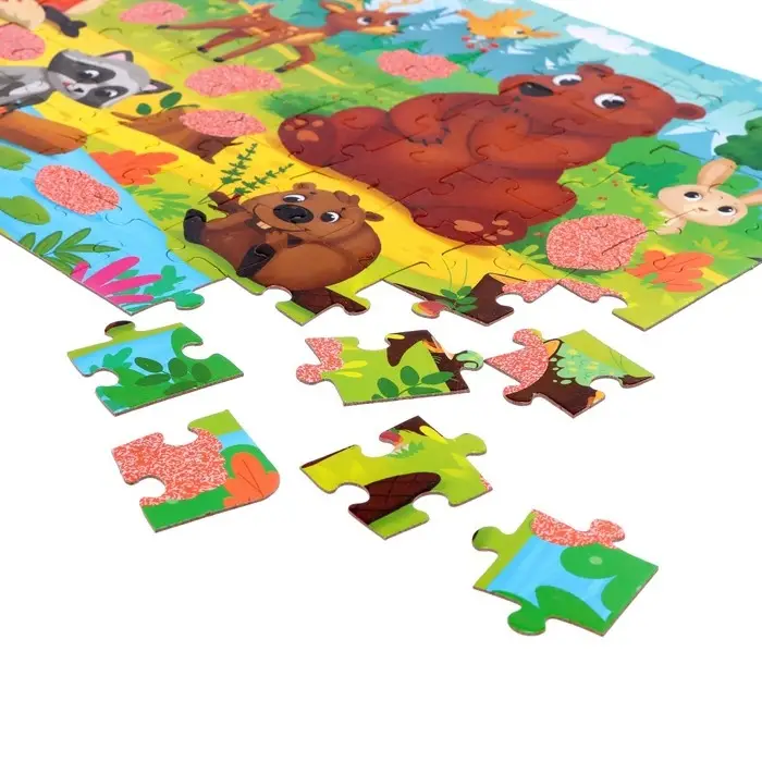 Пазл «Собери, найди, покажи. На лесной опушке», 88 элементов