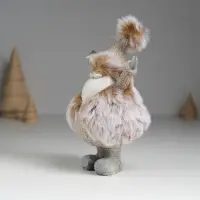 Фигурка полистоун &laquo;Дед Мороз в меховой шубе, со звездой&raquo;, 9&times;6.5&times;14 см