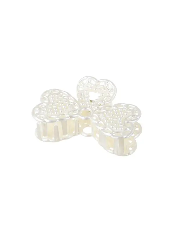 Крабик для волос &laquo;Синтия&raquo;, бантик, 9 см, белый