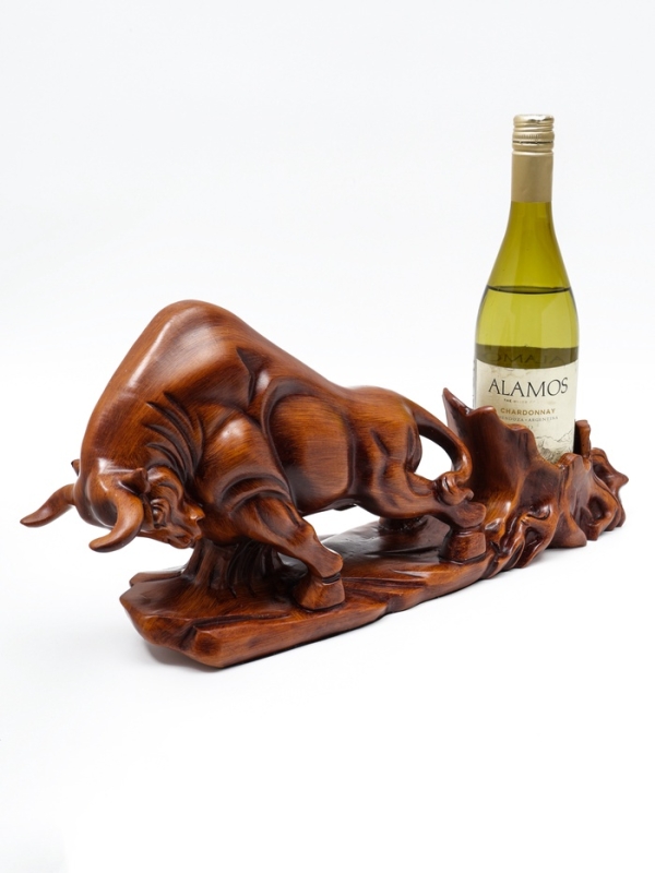 Подставка для бутылки  Подставка для бутылки "Бык" под дерево, 49.11.22см