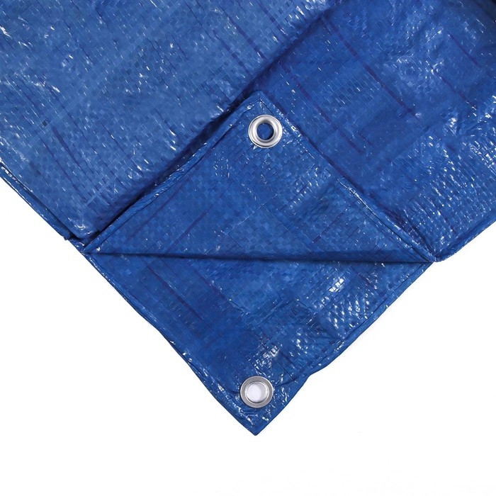 Тент защитный, 8 × 6 м, плотность 60 г/м², люверсы шаг 1 м, тарпаулин, УФ, синий Тент защитный, 8 × 6 м, плотность 60 г/м², люверсы шаг 1 м, тарпаулин, УФ, синий