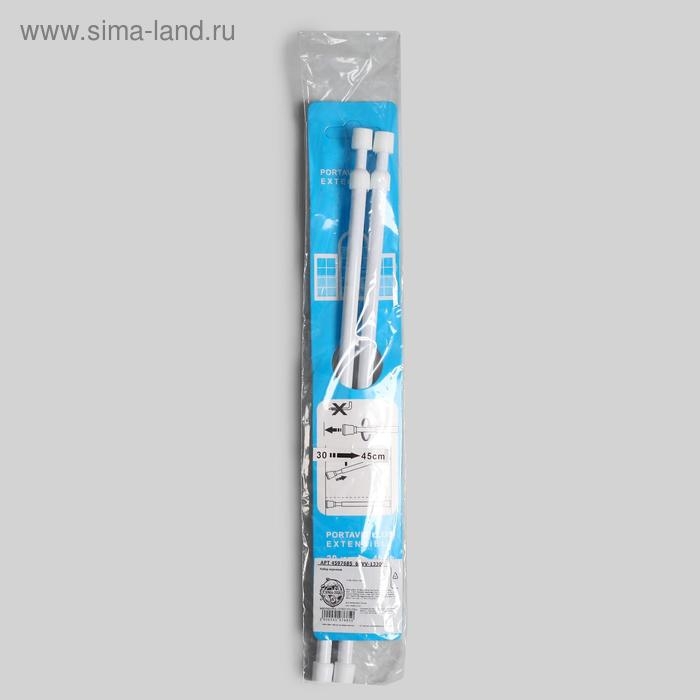 Набор карнизов универсальных, 2 шт, 30-45 см, цвет белый Набор карнизов универсальных, 2 шт, 30-45 см, цвет белый