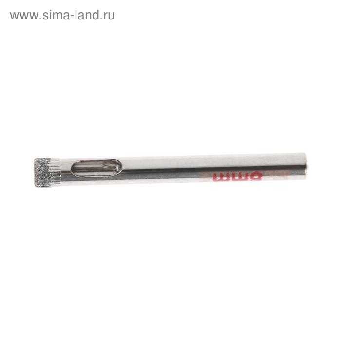 Сверло алмазное по стеклу и керамике ЛОМ, цилиндрический хвостовик, 6 х 55 мм Сверло алмазное по стеклу и керамике ЛОМ, цилиндрический хвостовик, 6 х 55 мм