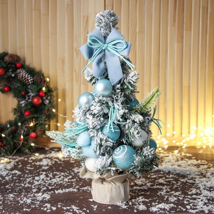 Ёлка декор Ёлка декор "Сюрприз в мешочке" 42х20 см, голубой