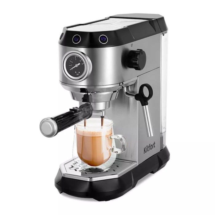 Кофеварка Kitfort КТ-7194, капельная, 1450 Вт, 1 л, чёрно-серебристая Кофеварка Kitfort КТ-7194, капельная, 1450 Вт, 1 л, чёрно-серебристая